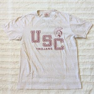 USC Trojans White and Gold Speckled T-Shirt